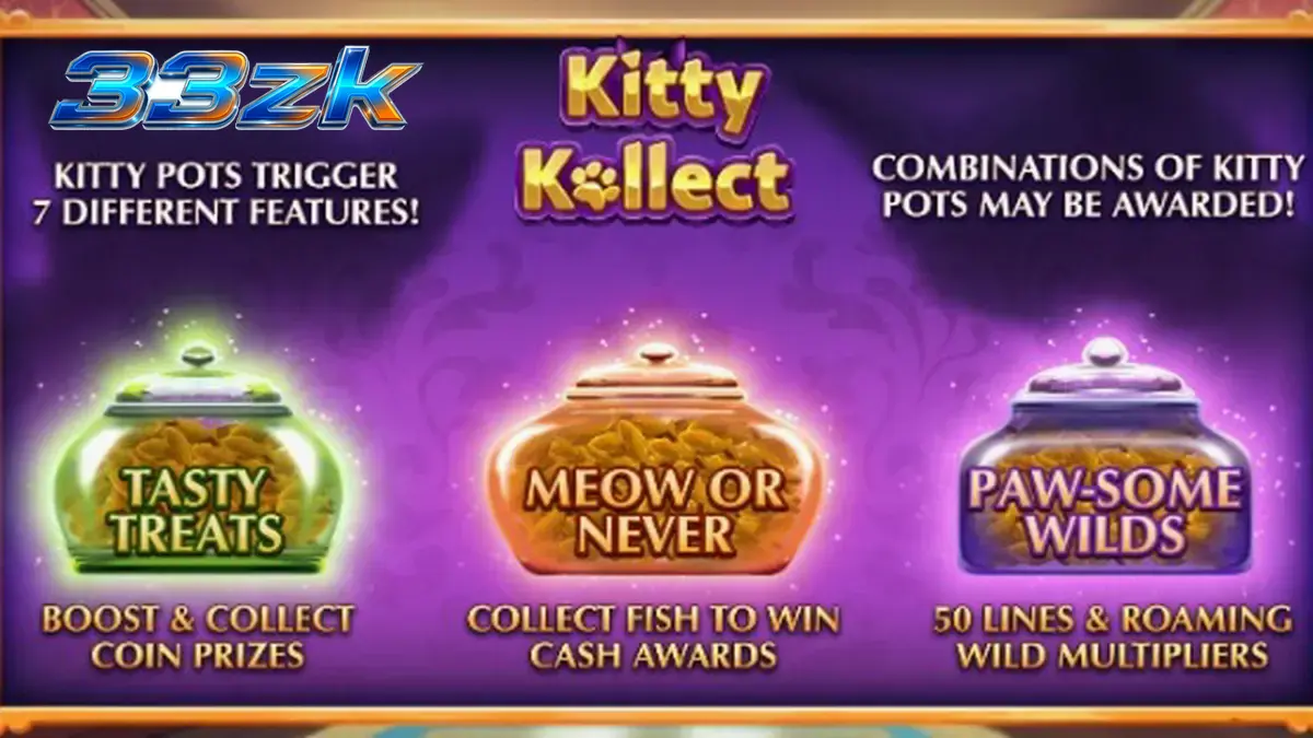Tampilan visual slot Kitty Kollect dengan tema kucing yang ceria